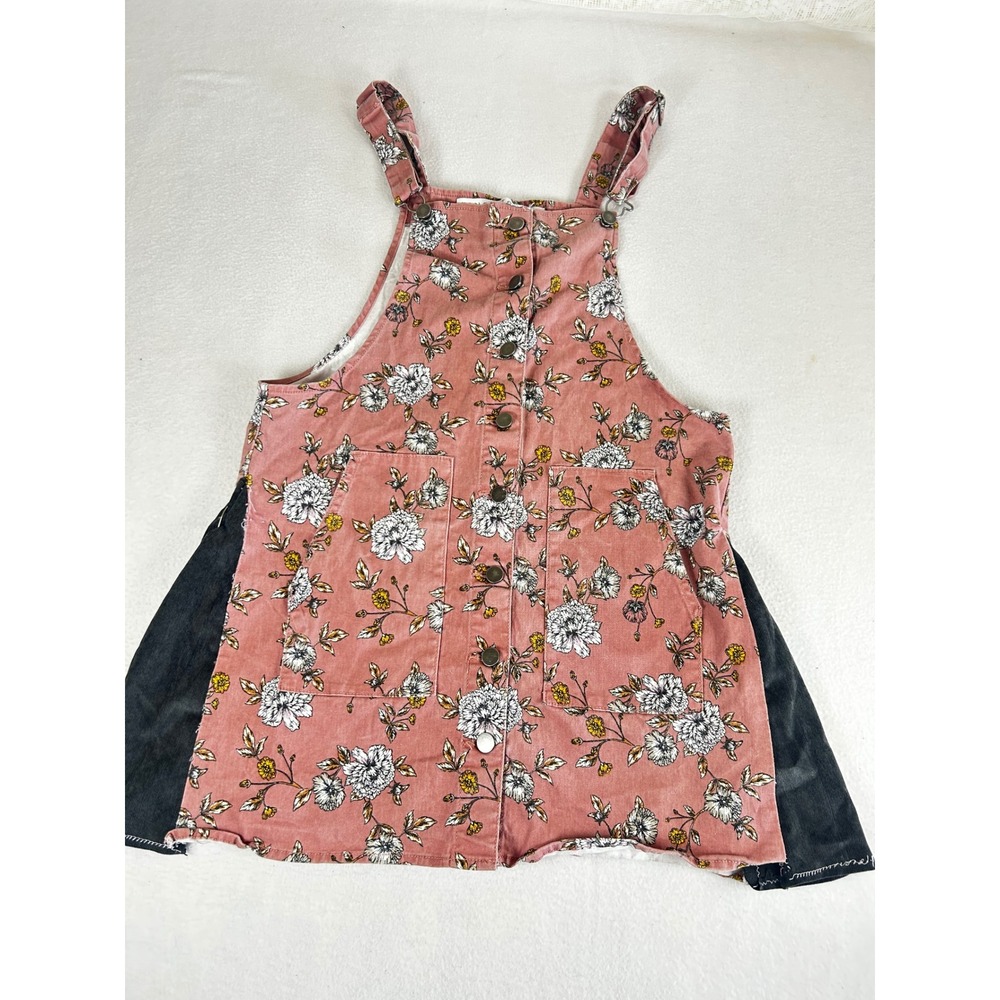 Tinseltown Pinafore Top Women XL Pink Floral Cottagecore